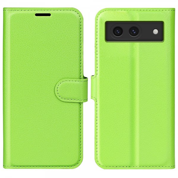 Google Pixel 8a Etui Litchi Grønn