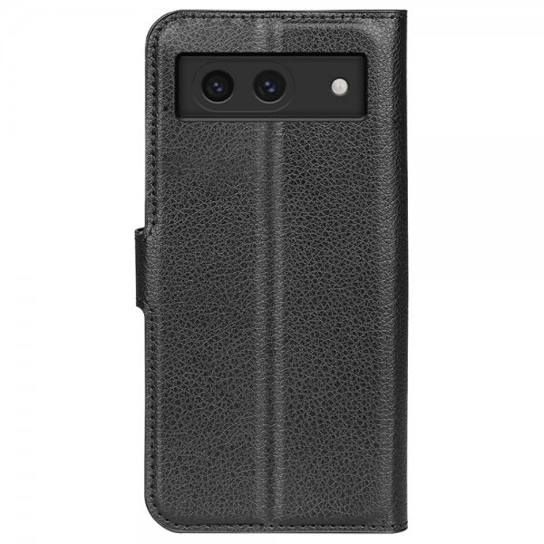 Google Pixel 8a Etui Litchi Svart
