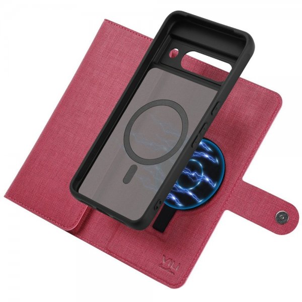 VILI Google Pixel 8a Etui Avtagbart Deksel GMA Series MagSafe Magenta