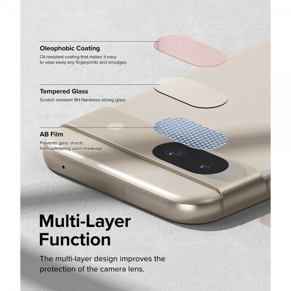 Ringke Google Pixel 8a Kamerabeskytter Camera Protector Glass 3-pack