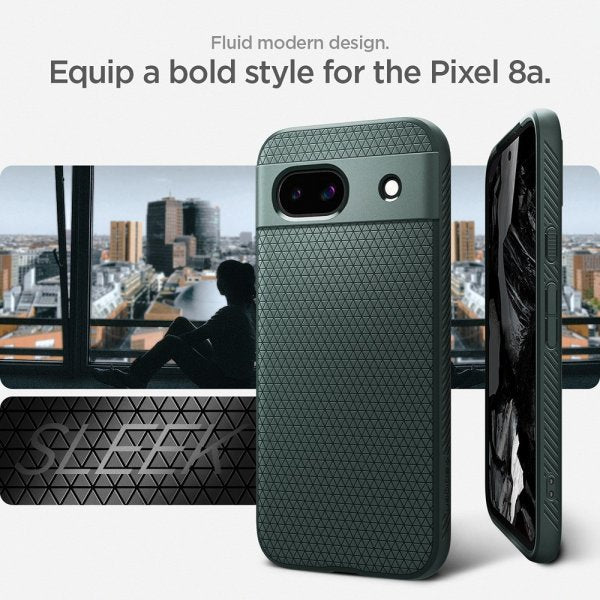 Spigen Google Pixel 8a Deksel Liquid Air Abyss Green