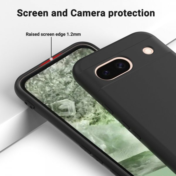 Google Pixel 8a Deksel med Stropp Silikon Svart
