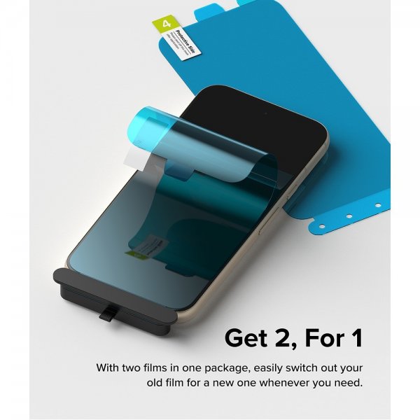 Ringke Google Pixel 8a Skjermbeskytter Dual Easy Film 2-pakning