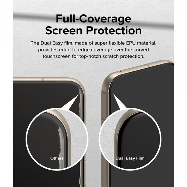 Ringke Google Pixel 8a Skjermbeskytter Dual Easy Film 2-pakning