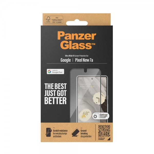 PanzerGlass Google Pixel 8a Skjermbeskytter Ultra-Wide Fit