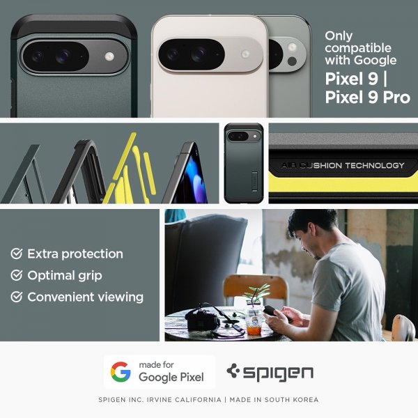 Spigen Google Pixel 9/Pixel 9 Pro Deksel Tough Armor Abyss Green