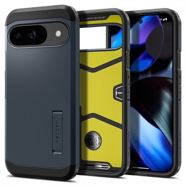 Spigen Google Pixel 9/Pixel 9 Pro Deksel Tough Armor Metal Slate