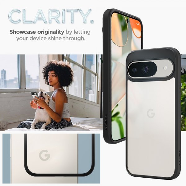 Spigen Google Pixel 9/Pixel 9 Pro Deksel Ultra Hybrid Matte Black