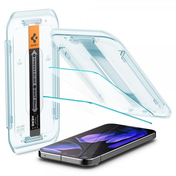 Spigen Google Pixel 9/9 Pro/Pixel 10/10 Pro Skjermbeskytter GLAS.tR EZ Fit 2-pakning