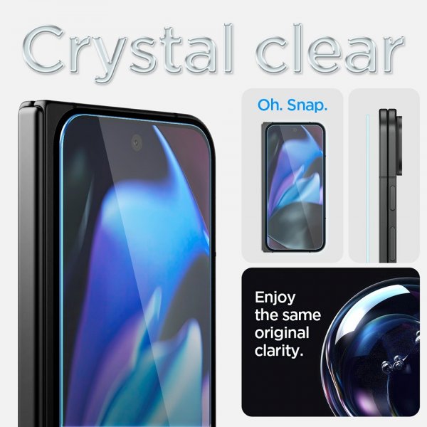 Spigen Google Pixel 9 Pro Fold Skjermbeskytter GLAS.tR EZ Fit 2-pakning