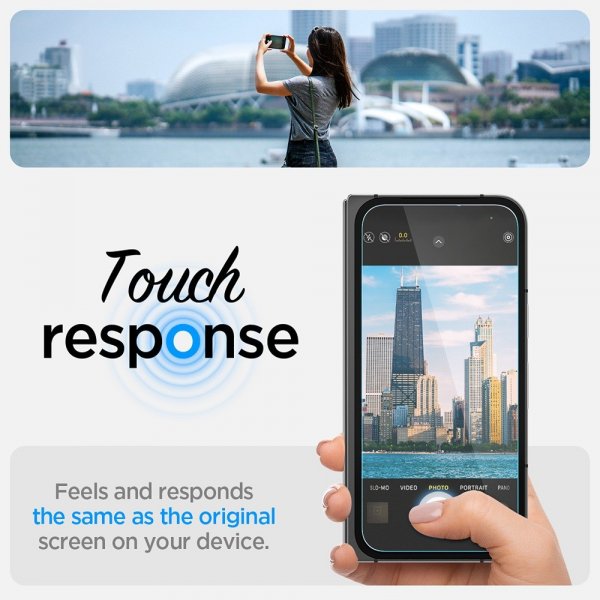 Spigen Google Pixel 9 Pro Fold Skjermbeskytter GLAS.tR EZ Fit 2-pakning
