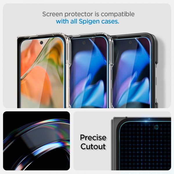 Spigen Google Pixel 9 Pro Fold Skjermbeskytter GLAS.tR EZ Fit 2-pakning