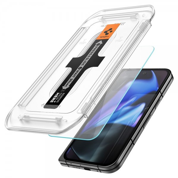 Spigen Google Pixel 9 Pro Fold Skjermbeskytter GLAS.tR EZ Fit 2-pakning