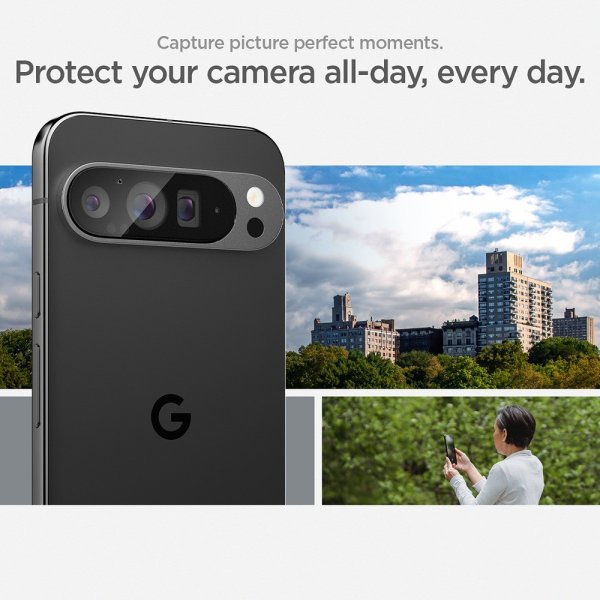 Spigen Google Pixel 9 Pro Kamerabeskytter Glas.tR EZ Fit Optik 2-pakning