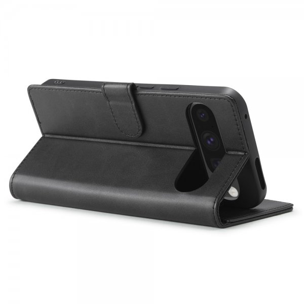 Lc.Imeeke Google Pixel 9 Pro XL Etui med Kortlomme stativfunksjon Svart