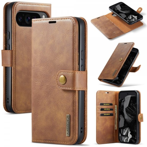 Dg.Ming Google Pixel 9 Pro XL Etui Avtagbart Deksel Brun