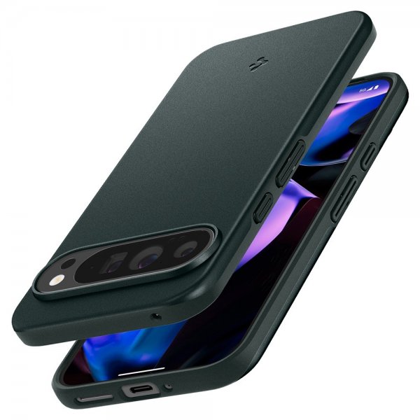 Spigen Google Pixel 9 Pro XL Deksel Thin Fit Abyss Green
