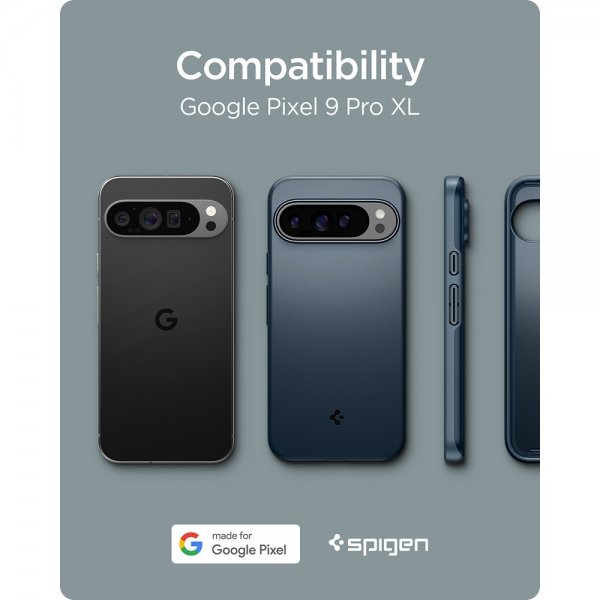 Spigen Google Pixel 9 Pro XL Deksel Thin Fit Metal Slate