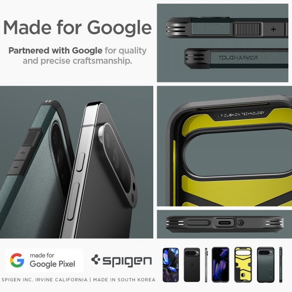 Spigen Google Pixel 9 Pro XL Deksel Tough Armor Abyss Green