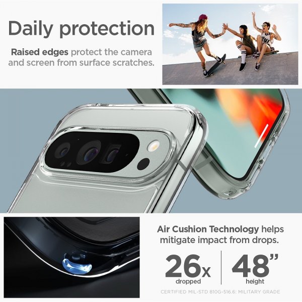 Spigen Google Pixel 9 Pro XL Deksel Ultra Hybrid Crystal Clear