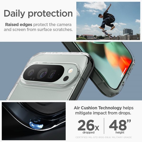 Spigen Google Pixel 9 Pro XL Deksel Ultra Hybrid Metal Ring MagFit
