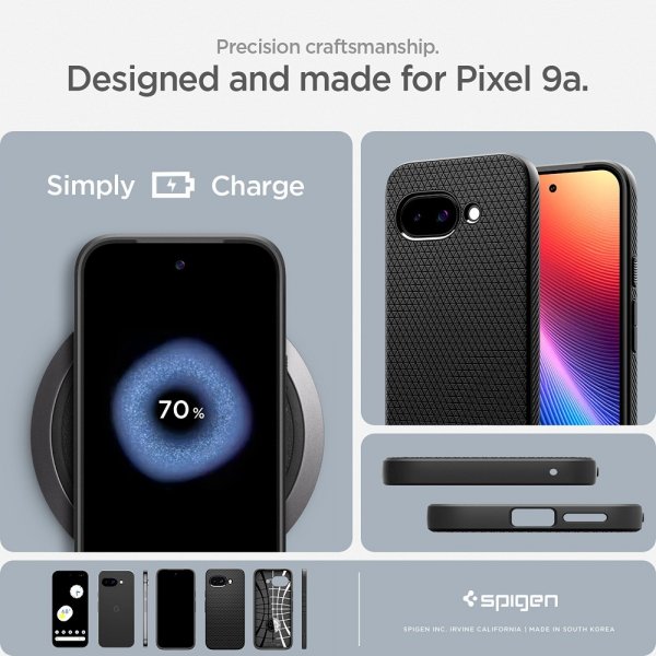 Spigen Google Pixel 9a Deksel Liquid Air Matte Black