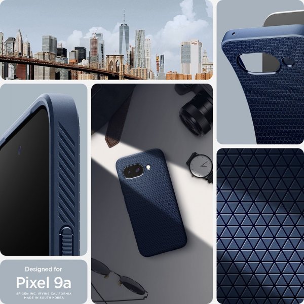 Spigen Google Pixel 9a Deksel Liquid Air Navy Blue