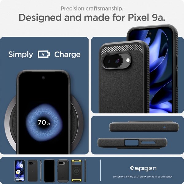 Spigen Google Pixel 9a Deksel Rugged Armor MagFit Matte Black