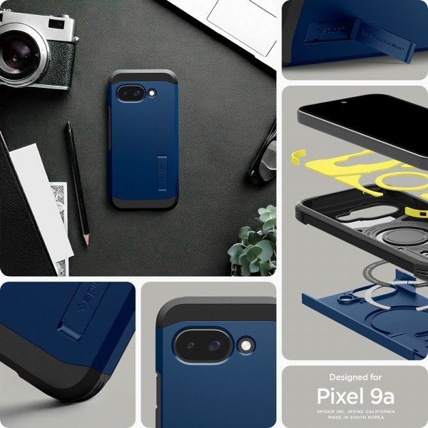 Spigen Google Pixel 9a Deksel Tough Armor MagFit Navy Blue