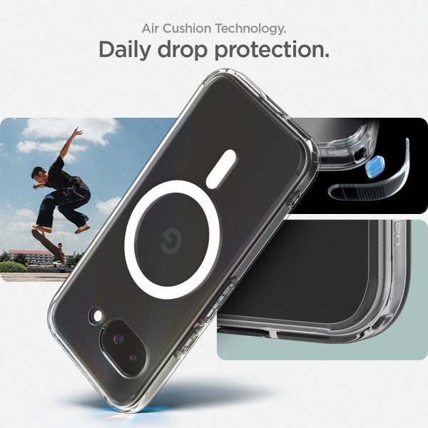 Spigen Google Pixel 9a Deksel Ultra Hybrid MagFit Clear White
