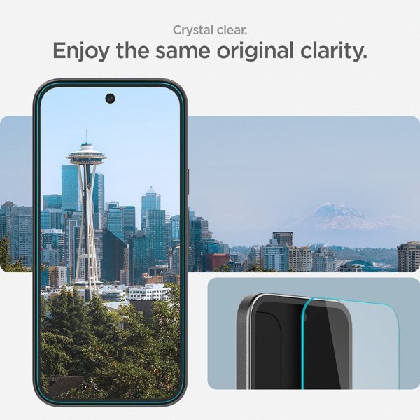 Spigen Google Pixel 9a Skjermbeskytter GLAS.tR EZ Fit 2-pakning