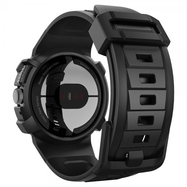 Spigen Google Pixel Watch 1/2/3 41mm Armbånd og Deksel Rugged Armor Pro Svart