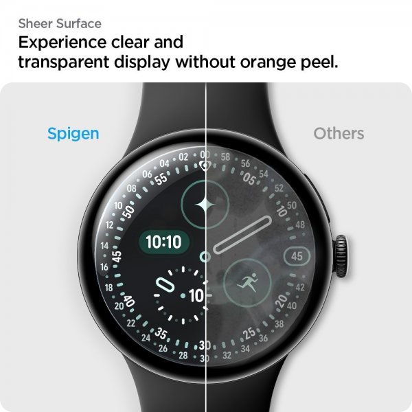Spigen Google Pixel Watch 3/4 41mm Skjermbeskytter EliteShield EZ Fit 2-pakning