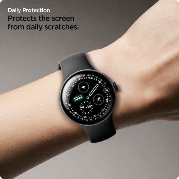 Spigen Google Pixel Watch 3/4 41mm Skjermbeskytter EliteShield EZ Fit 2-pakning