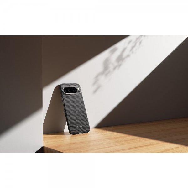 Pitaka Google Pixel 9/Pixel 9 Pro Deksel Ultra-Slim Case MagSafe Black/Grey Twill