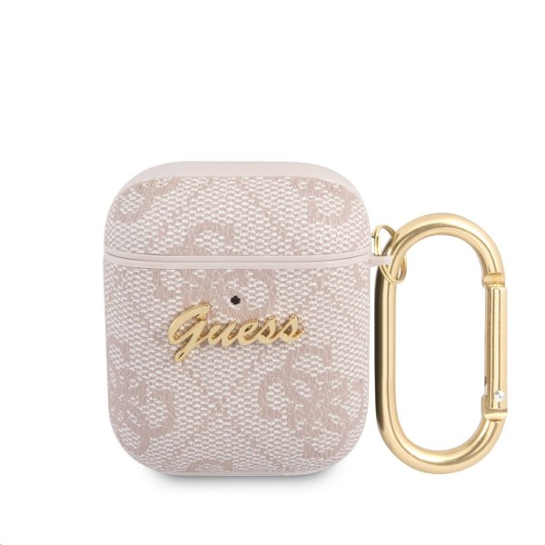 Guess AirPods (1/2) Deksel 4G Script Rosa