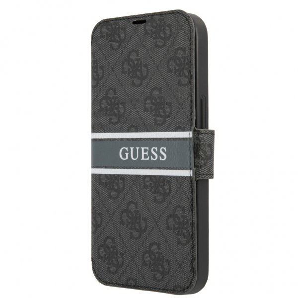Guess iPhone 13 Pro Etui Printed Stripe Grå