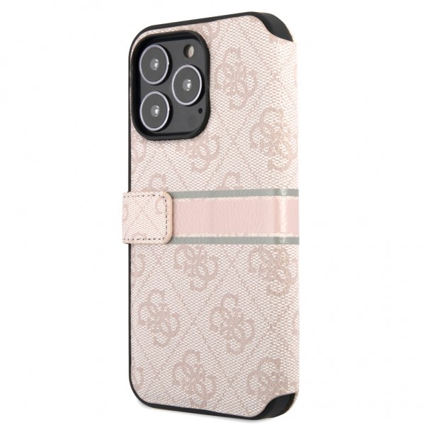 Guess iPhone 13 Pro Etui Printed Stripe Rosa