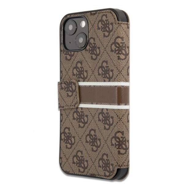 Guess iPhone 13 Mini Etui Printed Stripe Brun