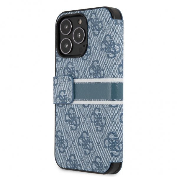 Guess iPhone 13 Pro Max Etui Printed Stripe Blå