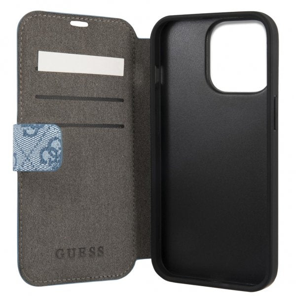 Guess iPhone 13 Pro Max Etui Printed Stripe Blå