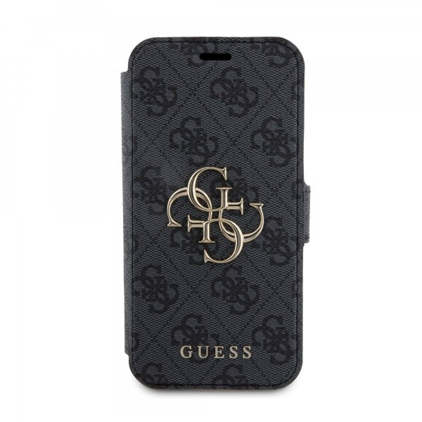 Guess iPhone 15 Pro Etui 4G Logo Grå