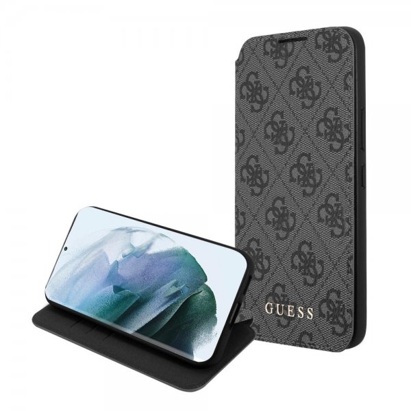 Guess Samsung Galaxy S22 Etui 4G Logo Grå