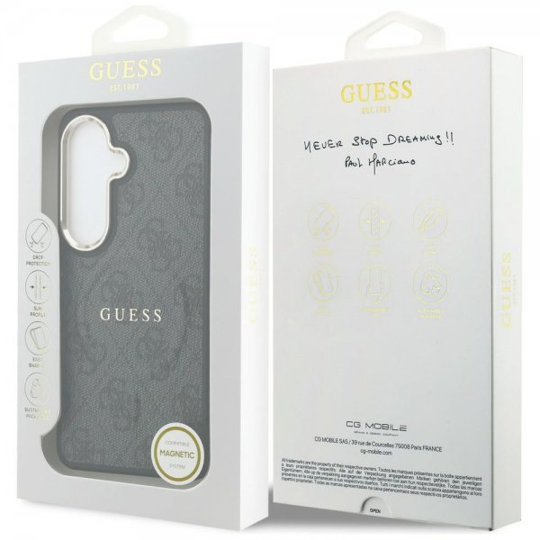 Guess Samsung Galaxy S26 Plus Deksel 4G Embossed MagSafe Svart