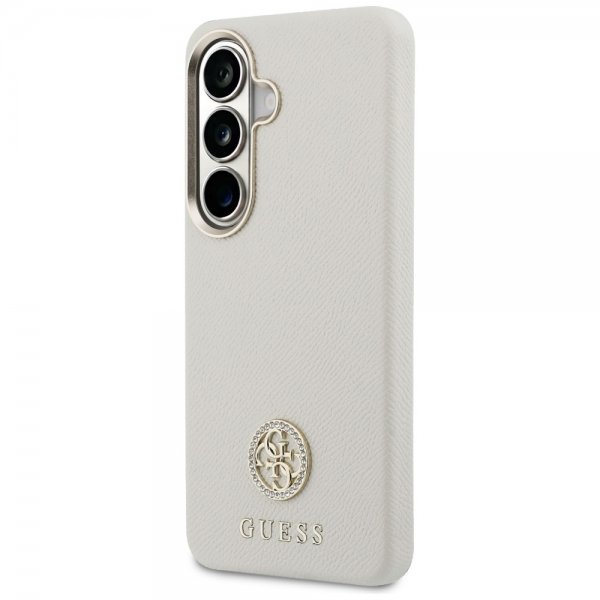 Guess Samsung Galaxy S26 Deksel Rhinestone Logo MagSafe Beige
