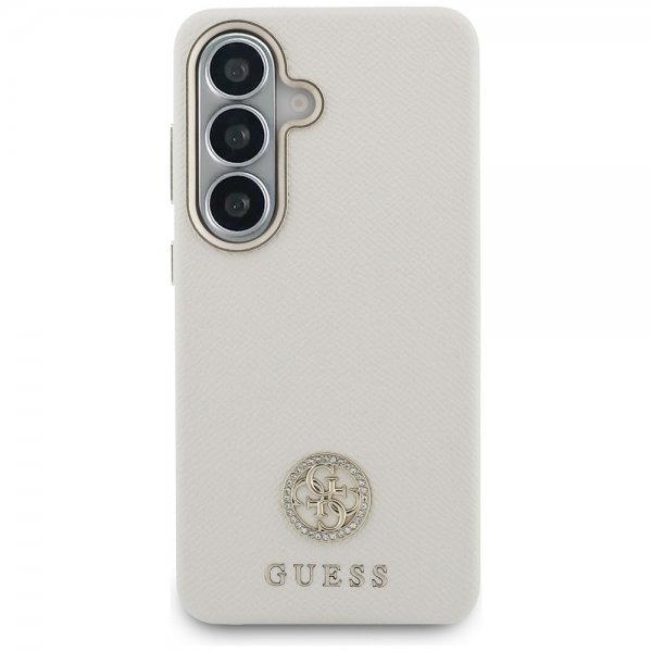 Guess Samsung Galaxy S26 Deksel Rhinestone Logo MagSafe Beige