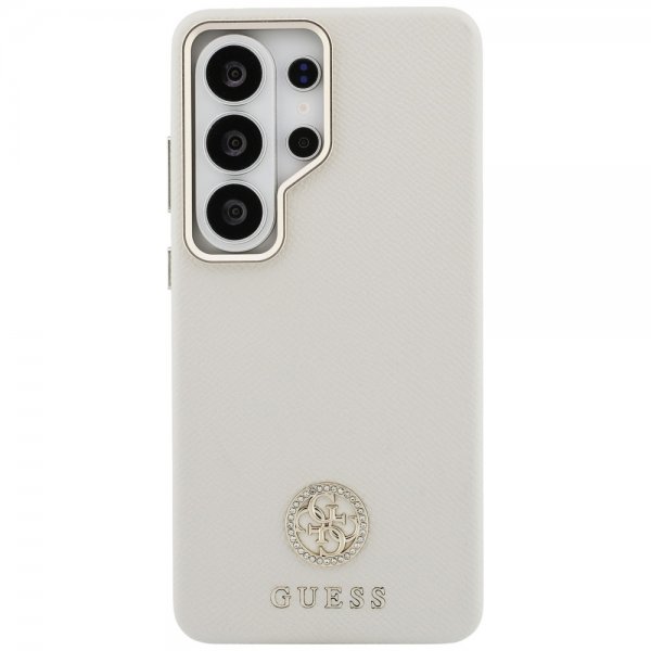 Guess Samsung Galaxy S26 Ultra Deksel Rhinestone Logo MagSafe Beige