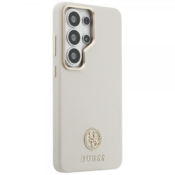 Guess Samsung Galaxy S26 Ultra Deksel Rhinestone Logo MagSafe Beige