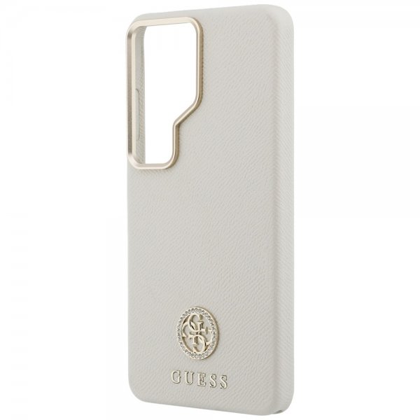 Guess Samsung Galaxy S26 Ultra Deksel Rhinestone Logo MagSafe Beige