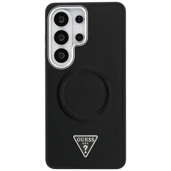 Guess Samsung Galaxy S26 Ultra Deksel Triangle Logo Embossed MagSafe Svart